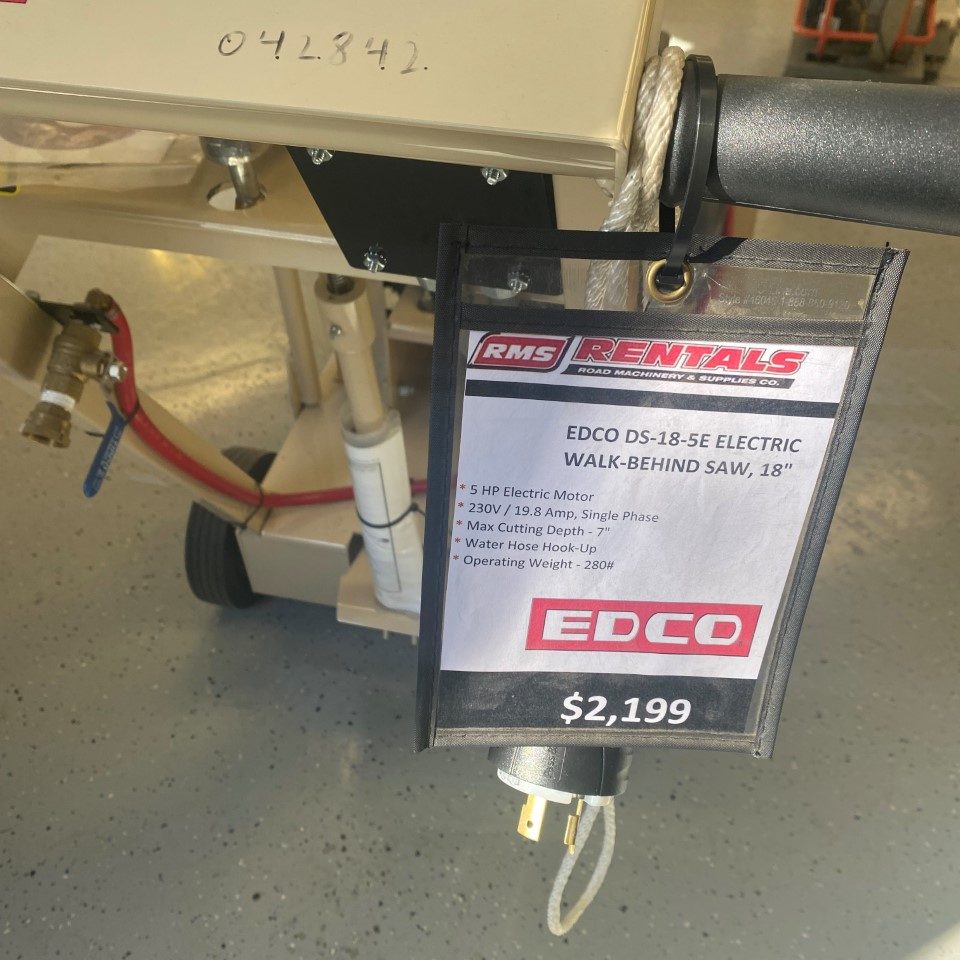 Edco DS-18E Electric Walk behind saw